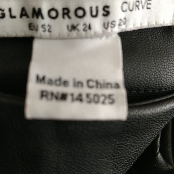 Leather faux Moto Pants size 20 - Picture 5 of 6